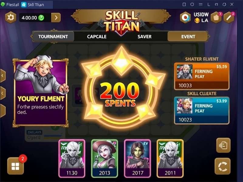 Fiesta Skill Titan Tournament Interface